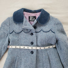 Load image into Gallery viewer, Vintage Pale Blue Scallop Peacoat 4t
