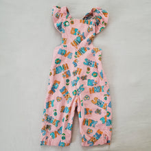Load image into Gallery viewer, Vintage &quot;Happy Love Smile&quot; Overalls 9-12 months
