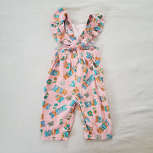 Load image into Gallery viewer, Vintage &quot;Happy Love Smile&quot; Overalls 9-12 months

