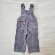 Load image into Gallery viewer, Vintage Gray Chunky Cord Overalls 18 months
