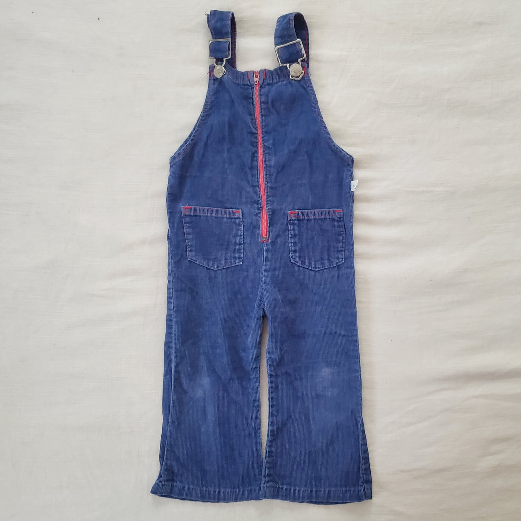 Vintage 70s Navy Wide Leg Overalls 2t