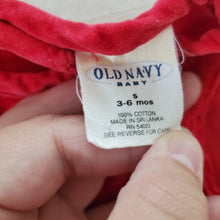Load image into Gallery viewer, Vintage Red Velvety Romper 3-6 months
