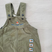 Load image into Gallery viewer, Vintage Healthtex Construction Green Overalls 12 months
