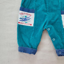 Load image into Gallery viewer, Vintage Plane + Hot Air Balloon Overalls 3 months
