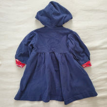 Load image into Gallery viewer, Vintage Navy Blue Hooded Dress 18-24 months

