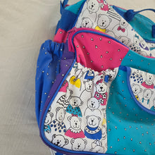 Load image into Gallery viewer, Vintage Bear Diaper Bag + Changing Mat
