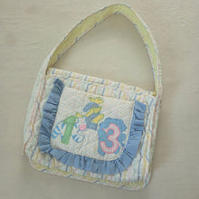 Load image into Gallery viewer, Vintage &quot;123&quot; Animals Quilted Bag
