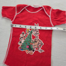 Load image into Gallery viewer, Vintage 80s Looney Tunes Christmas Baby Tee 6-9 months
