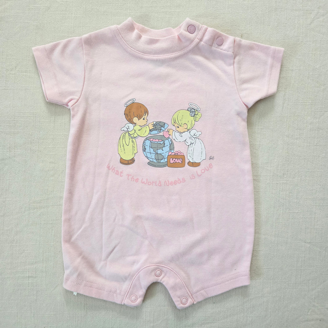 Vintage Precious Moments Pink Romper 0-3 months