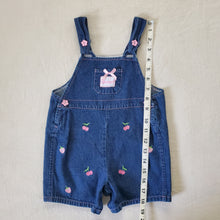 Load image into Gallery viewer, Vintage Cherry + Strawberry Shortalls 18 months
