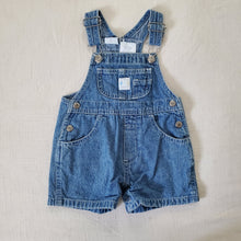 Load image into Gallery viewer, Vintage Denim Shortalls 6-9 months
