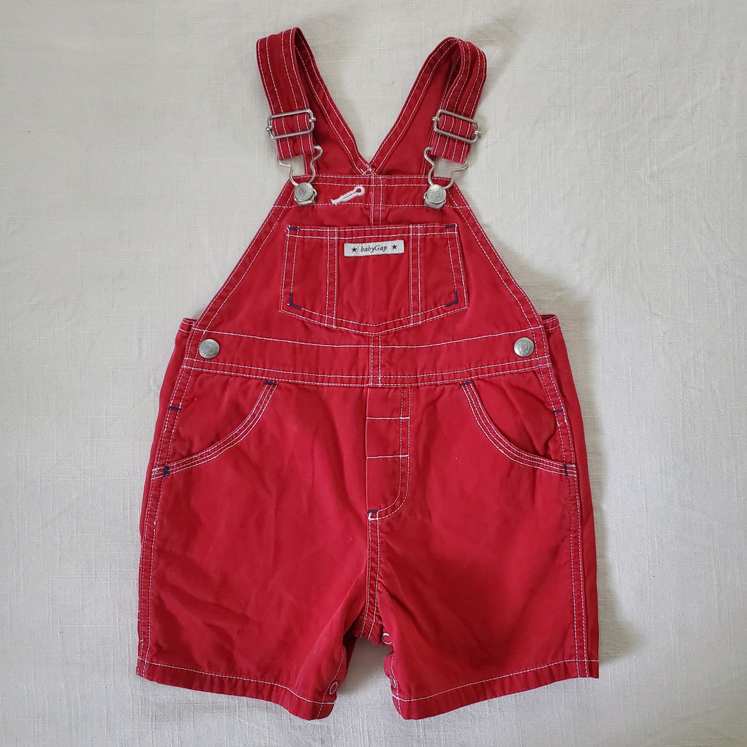 Vintage Gap Red Shortalls 12-18 months