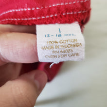 Load image into Gallery viewer, Vintage Gap Red Shortalls 12-18 months
