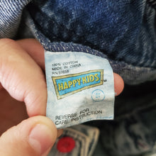 Load image into Gallery viewer, Vintage Girly Acid Wash Shortalls 3t
