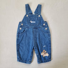 Load image into Gallery viewer, Vintage Puppy Dog Denim Overalls 6 months
