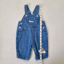 Load image into Gallery viewer, Vintage Puppy Dog Denim Overalls 6 months
