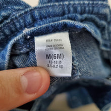 Load image into Gallery viewer, Vintage Puppy Dog Denim Overalls 6 months
