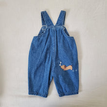 Load image into Gallery viewer, Vintage Puppy Dog Denim Overalls 6 months
