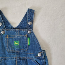 Load image into Gallery viewer, John Deer Denim Overalls 3-6 months
