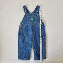Load image into Gallery viewer, John Deer Denim Overalls 3-6 months
