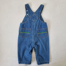 Load image into Gallery viewer, John Deer Denim Overalls 3-6 months
