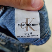 Load image into Gallery viewer, Vintage Calvin Klein Denim Overalls 3-6 months
