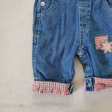 Load image into Gallery viewer, Vintage Gap Butterfly Gingham Denim Overalls 3-6 months
