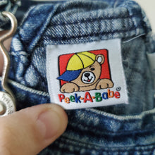 Load image into Gallery viewer, Vintage Cargo Denim Overalls 3 months
