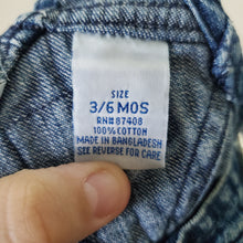 Load image into Gallery viewer, Vintage Cargo Denim Overalls 3 months

