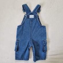 Load image into Gallery viewer, Vintage Cargo Denim Overalls 3 months
