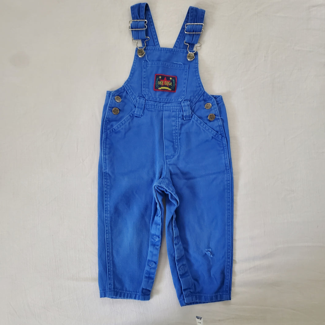 Vintage Blue Denim Overalls 2t/3t