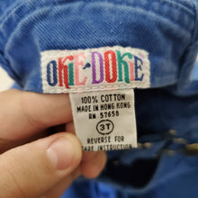 Load image into Gallery viewer, Vintage Blue Denim Overalls 2t/3t
