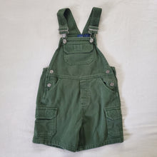 Load image into Gallery viewer, Vintage Dark Green Shortalls 4t
