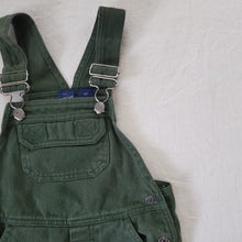 Load image into Gallery viewer, Vintage Dark Green Shortalls 4t
