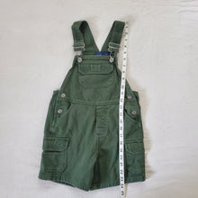 Load image into Gallery viewer, Vintage Dark Green Shortalls 4t
