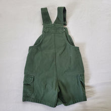 Load image into Gallery viewer, Vintage Dark Green Shortalls 4t

