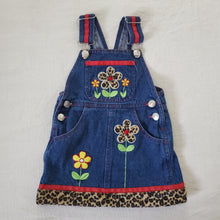Load image into Gallery viewer, Vintage Leopard Flowers Denim Skirtall 12 months
