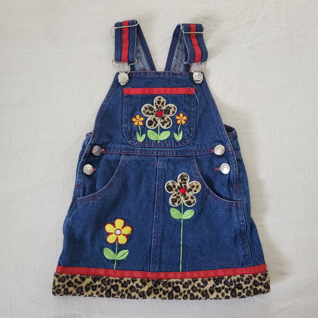 Vintage Leopard Flowers Denim Skirtall 12 months