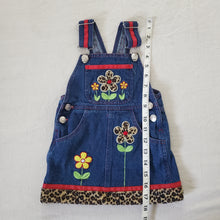 Load image into Gallery viewer, Vintage Leopard Flowers Denim Skirtall 12 months
