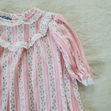 Load image into Gallery viewer, Vintage Pink Wallpaper Floral Nightgown 6-12 months
