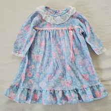 Load image into Gallery viewer, Vintage Blue &amp; Pink Floral Nightgown 3-6 months
