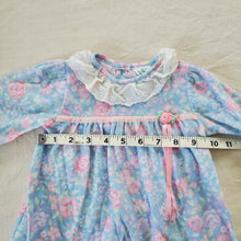 Load image into Gallery viewer, Vintage Blue &amp; Pink Floral Nightgown 3-6 months
