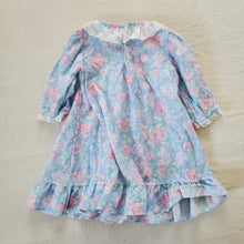 Load image into Gallery viewer, Vintage Blue &amp; Pink Floral Nightgown 3-6 months
