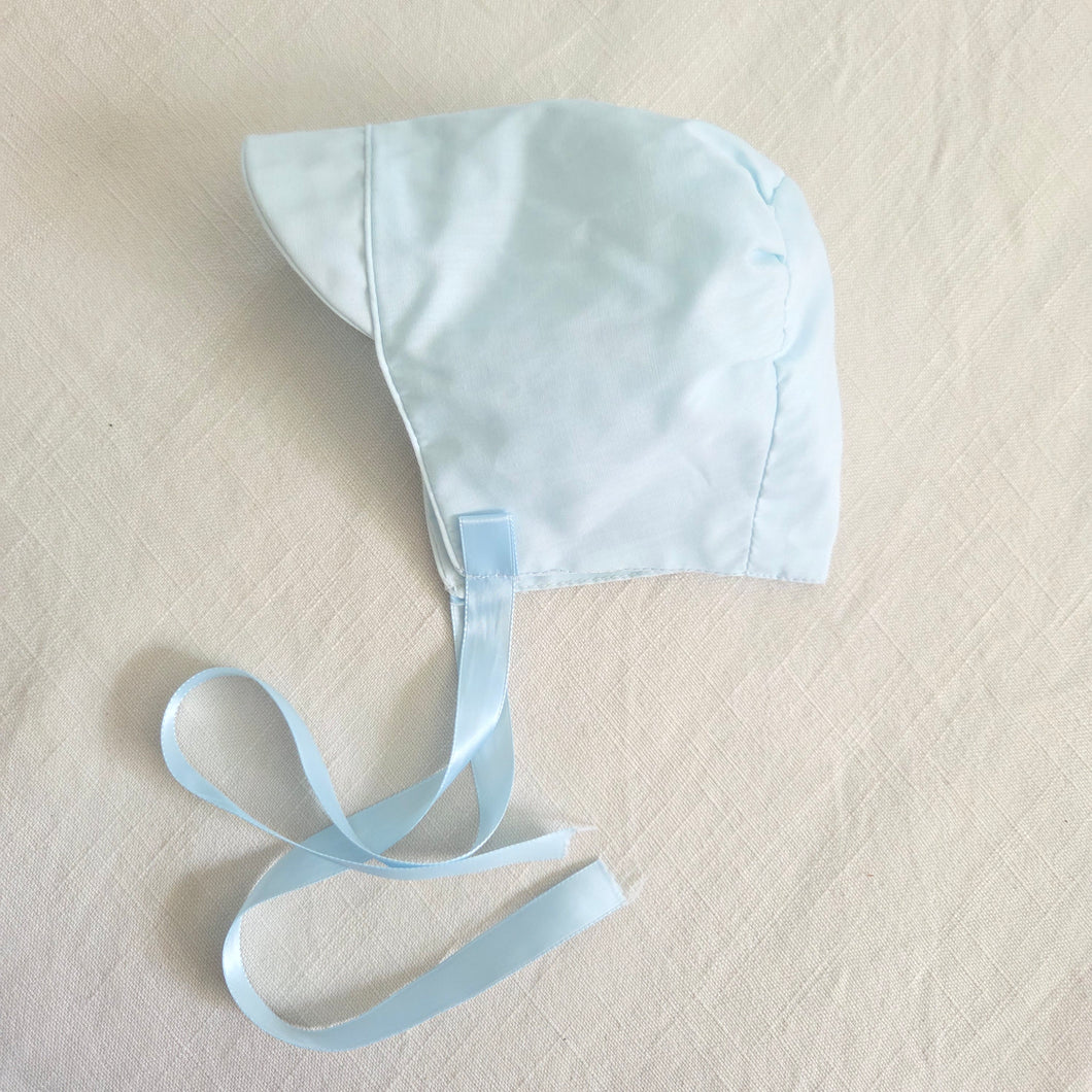 Vintage Baby Blue Bonnet 3-6 months