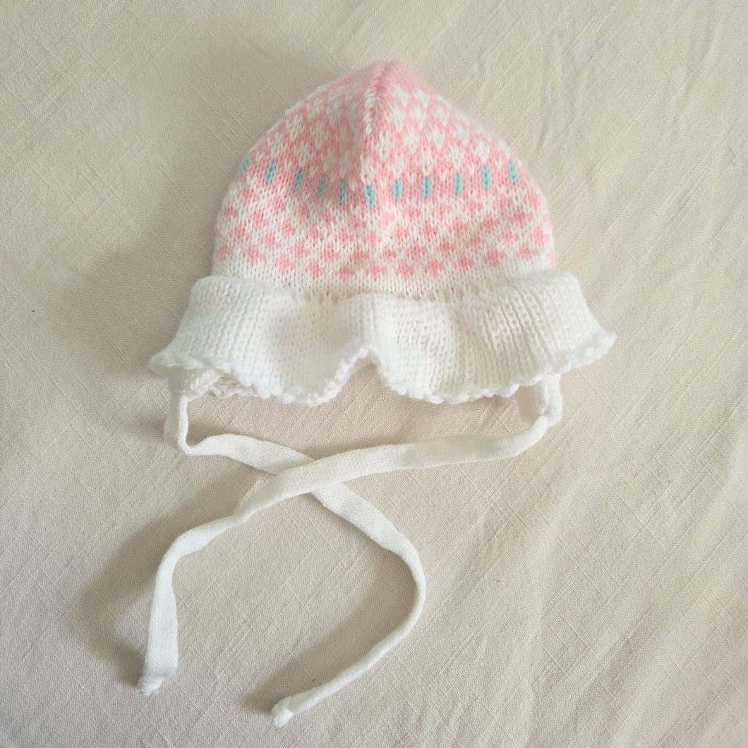 Vintage Pink Beanie 6-12 months