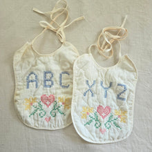 Load image into Gallery viewer, Vintage ABC &amp; XYZ Cross-stitch Bib Bundle
