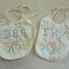 Load image into Gallery viewer, Vintage ABC &amp; XYZ Cross-stitch Bib Bundle
