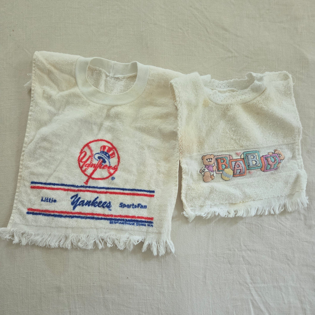 Vintage Yankees & Baby Towel Bibs