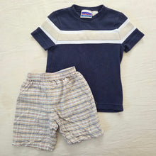 Load image into Gallery viewer, Vintage Boys Tee + Plaid Shorts Bundle 5t
