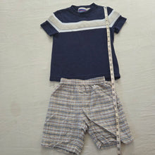 Load image into Gallery viewer, Vintage Boys Tee + Plaid Shorts Bundle 5t

